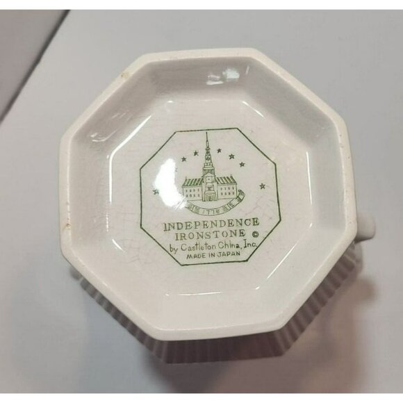 Vtg Independence Ironstone Castleton Japan Coffee Pot With Lid "Blue Tulip" - Picture 9 of 14